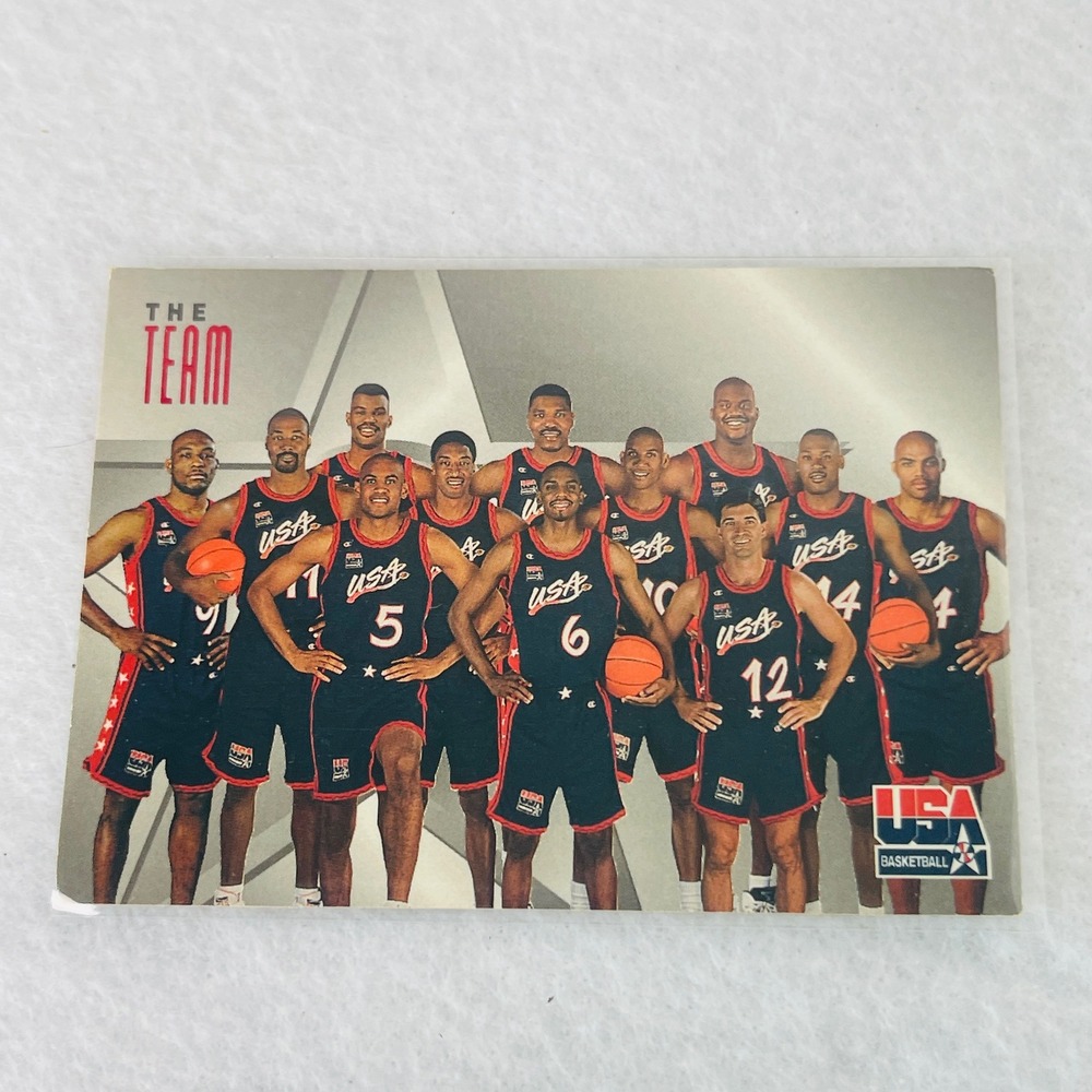 1996 SkyBox Texaco USA Basketball Dream Team III Card 14 Shaq Barkley Pippen